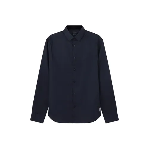 ARMANI EXCHANGEAE FW22 Рубашка Мужская Морской Синий