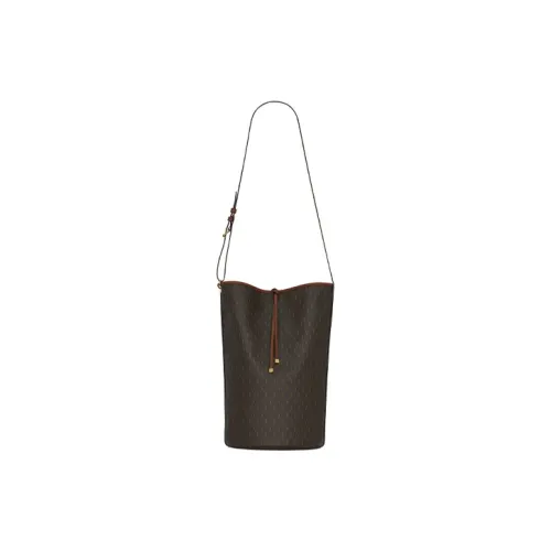 SAINT LAURENT Монограмма Искусственная кожа Коровья кожа Ведрообразные сумки Сумки через плечо Сумка через плечо Женская