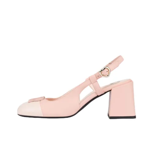 LOVE MOSCHINO Грубый каблук Высокие каблуки 7 см Женские Розовый