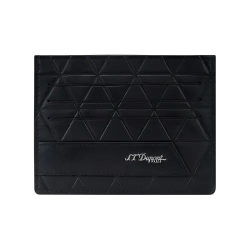 S. T.DUPONT Тисненая кожа Кошелек Держатель для карт Мужской Черный