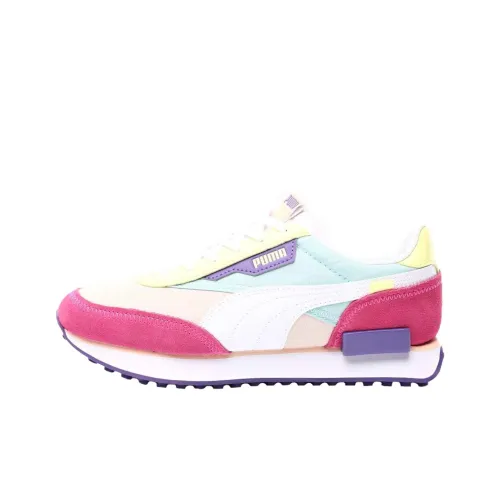 PUMA Future Rider Износостойкий Низкий Топ Повседневная Обувь Женская Розовая Белая