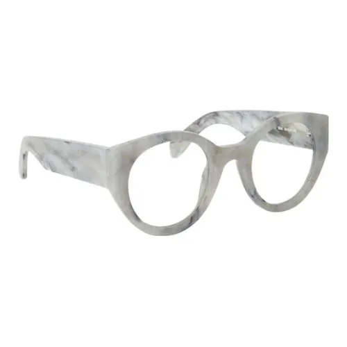 OFF Белый Ацетат Нерегулярная форма Оправы для очков Унисекс Серый