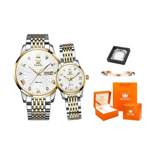 OLEVS Механические часы Movement унисекс, 41 мм * 20 мм * 20 мм, белые