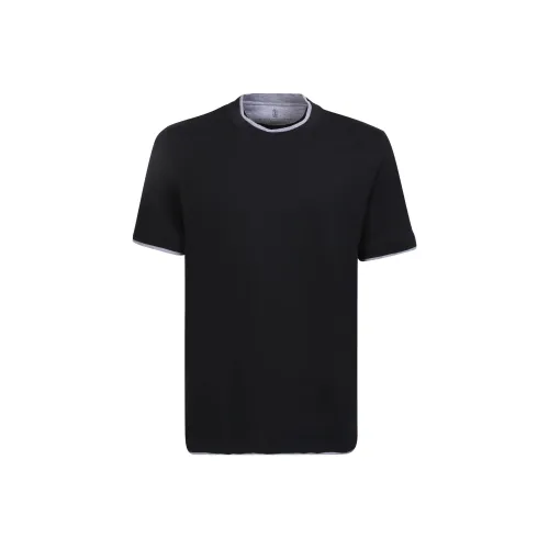 BRUNELLO CUCINELLI Черные Мужские Рубашки
