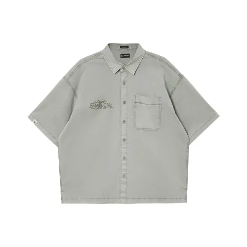 JACK&JONES A16 Темно-серый деним Мужские рубашки