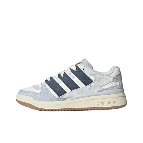 Adidas Originals FORUM Скейтборд Кроссовки Низкие Уносимостные Унисекс Синие Белые