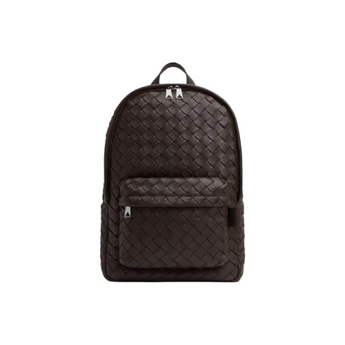 Bottega Veneta Intrecciato Телячья кожа Рюкзак Мужской Шоколадно-коричневый