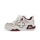 Белый/Серый/Красный Четырехлистный Клевер Флисовая Подкладка