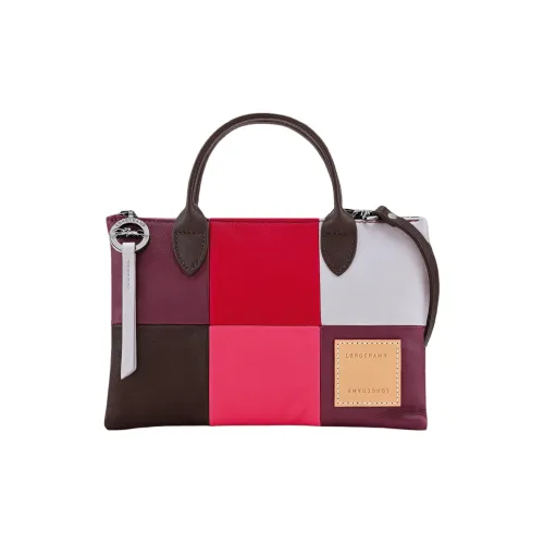 LONGCHAMP Sheepskin Crossbody One Shoulder Bag Extra Small Women's Dark Purple