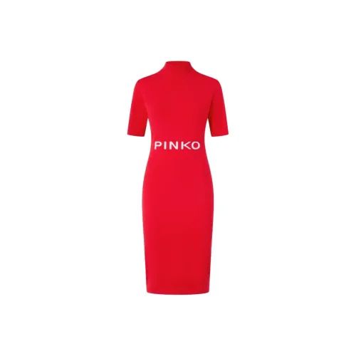 PINKO Red Женские Короткие Платья с Рукавами