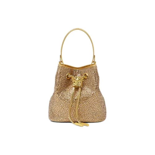 VERSACE La Medusa Вискоза Ведрообразная Сумка Сумка через плечо Мини Сумка Женская Золотая