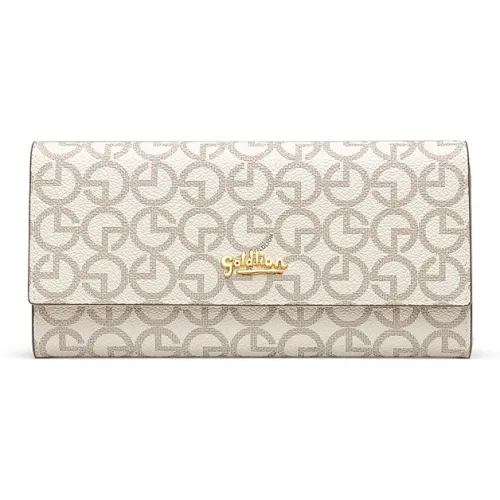 GOLDLION PVC Кошелек Женский Экрю Кофейный