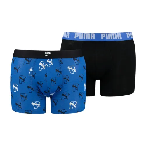 PUMA Lot De 2 Boxers С Принтом Мужское Нижнее Белье 2 Пачки