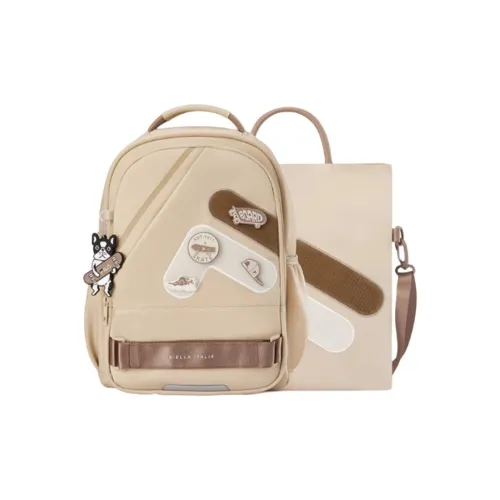 FILA Нейлон Рюкзак Combo Set Унисекс Жемчужный Раковинный хаки