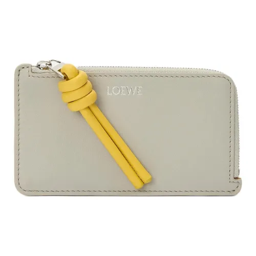LOEWE Коровья кожа Картхолдер Женские Оболочка Серый Одуванчик