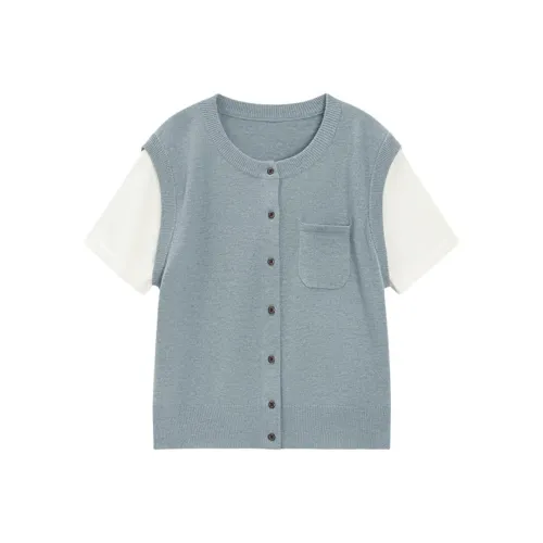 Fragment Sweater Women's Gray Blue