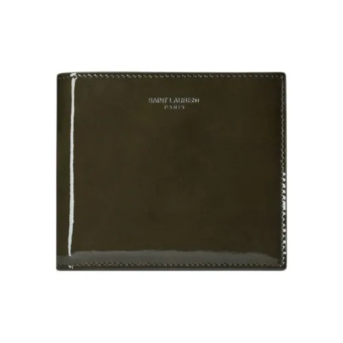 SAINT LAURENT Париж Лакированная кожа Кошелек Мужской Темный Vineyard