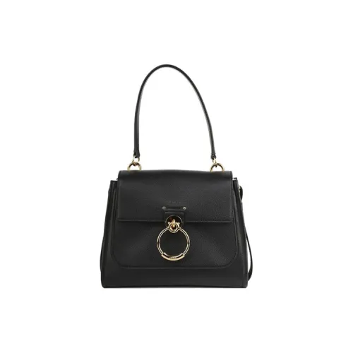 Chloe Chloé сумки Коровья кожа крупнозернистая Сумка через плечо Женская Черная