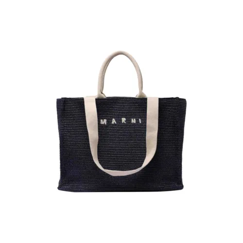 MARNI Cotton Тоут Сумка Сумка для покупок Сумка на плечо Сумка Мужская Темно-синий