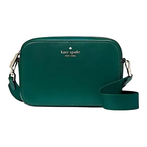 Kate Spade Блестящая Розовая Ткань Camera Сумка Сумка через плечо Мини Женская Темный Жадеит Цвет