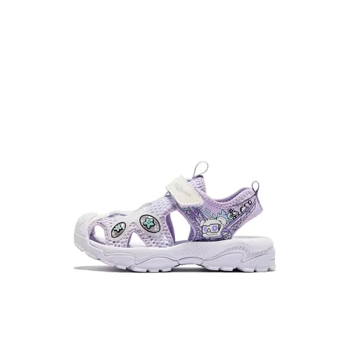 ERKE KIDS Амортизация устойчивость к истиранию дышащие детские сандалии фиолетово-черный для малышей