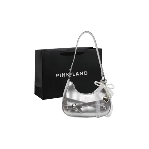 PINK·LAND ПУ (полиуретан) Сумка через плечо Стандартная Женская Черный Розовый Белый Серебряный