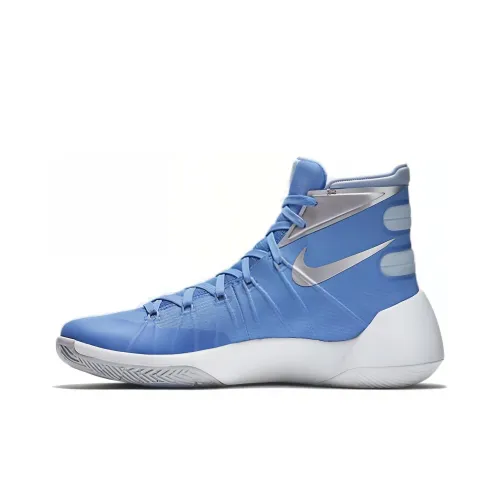 Nike Hyperdunk 2015 Амортизация Противоскользящий Легкий Высокий Топ Баскетбольные Кроссовки Унисекс Синий