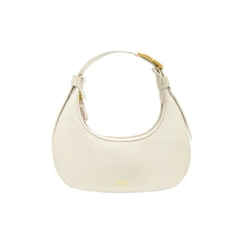 TENNCO Сумка из коровьей кожи в форме полумесяца одно плечо маленькая женская молочный коктейль белый вишневый цветок розовый