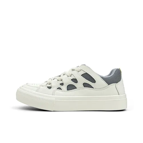 VASIBAEN Покрытие Slip-Resistant Амортизация Низкие Кроссовки для Скейтбординга Мужские Серые