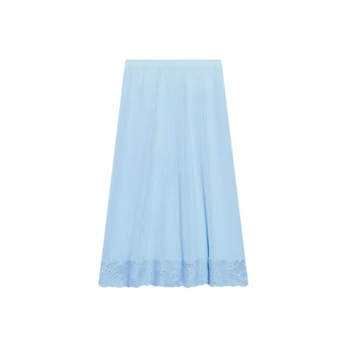 Balenciaga SS22 Повседневный Длинный Юбка Женские Синий