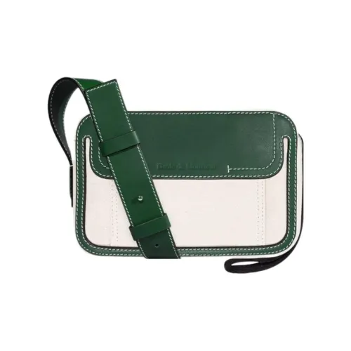 DROLE DE MONSIEUR Canvas Bag Shoulder Bag Unisex Green DROLE DE MONSIEUR Холщовая сумка сумка через плечо унисекс зеленый