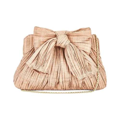 Loeffler Randall Соломенная Ткань Плетеный Один Плечевой Клатч Женский Розовый