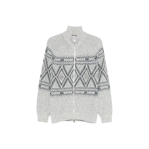 BRUNELLO CUCINELLI SS25 Свитер Мужской Белый