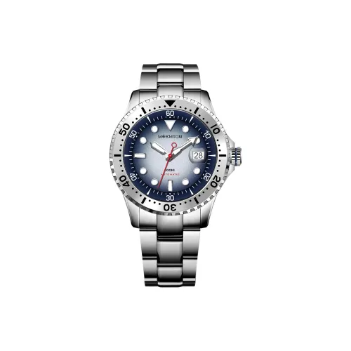 MOEMTON Механический механизм ремешок из нержавеющей стали мужские часы серый циферблат