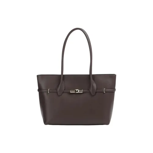 Furla GOCCIA Кожа Тоут Сумка Сумка для покупок Сумка Большая Женская Коричневая