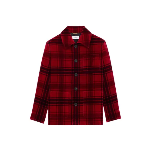 SAINT LAURENT Куртки и Пальто Женские Рубиновый Красный