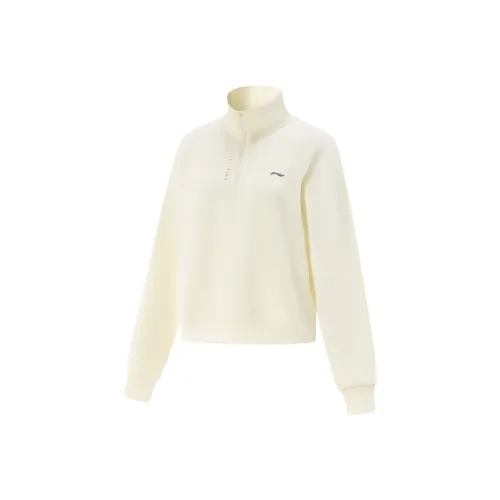 LINING Fitness series Pearl Shell Белый Женские Толстовки