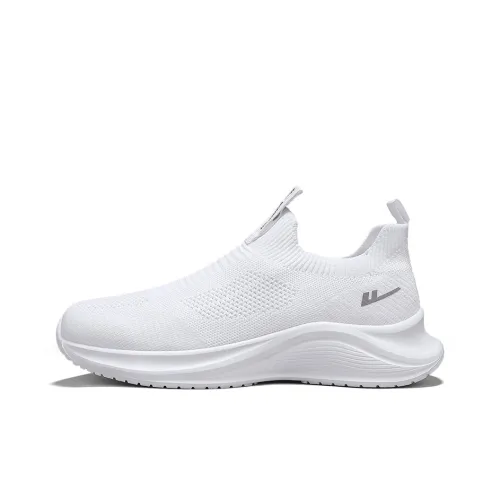 Warrior Износостойкий Легкий Дышащий и Противоскользящий. Низкий Топ Повседневная Обувь Мужская Белая