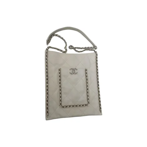 CHANEL Коровья кожа Тоут Сумка Сумка для покупок Сумка через плечо Маленькая сумка Женская белая