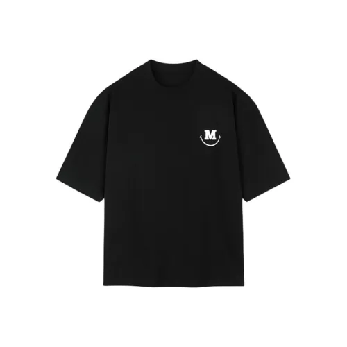 Корейский стиль рукав с оборванным плечом футболка унисекс