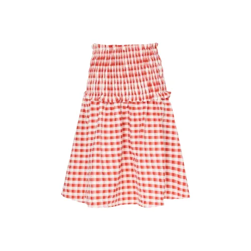 Розовый повседневный длинный юбка женский синий