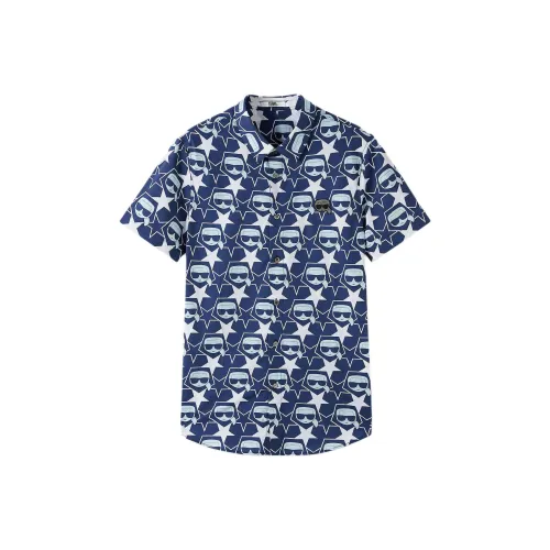 Karl Lagerfeld Рубашка Мужская Синяя