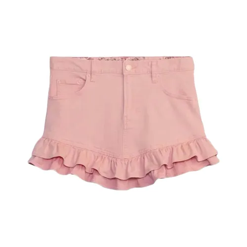 GAP x LOVESHACKFANCY Джинсовые короткие юбки Женские Розовый