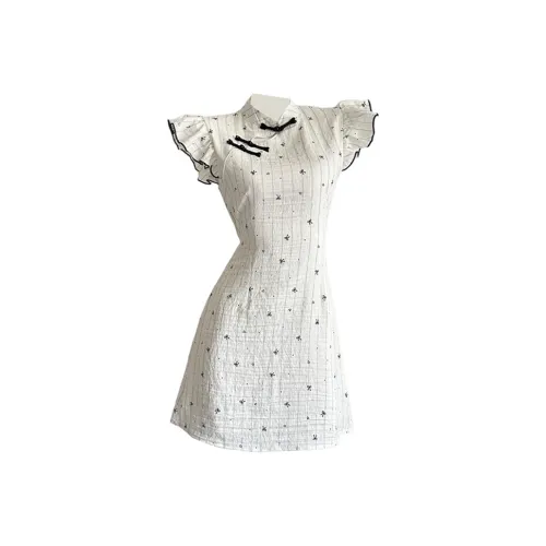 MO VOICE Короткий рукав Платье Женское