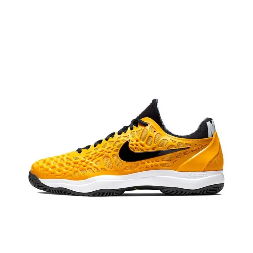 Nike Zoom Cage 3 Устойчивые к истиранию Низкие Кроссовки для тенниса Мужские Желтые