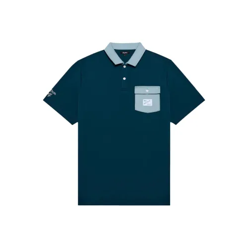 Мужская поло Ocean Blue в сотрудничестве с Malbon Golf