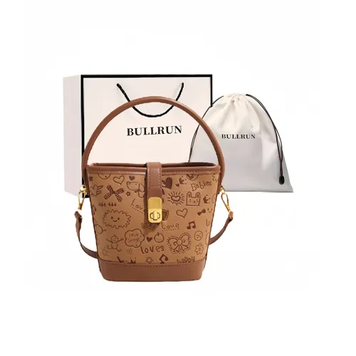 Bullrun Синтетическая кожа Сумка Стандартная Женская Коричневая