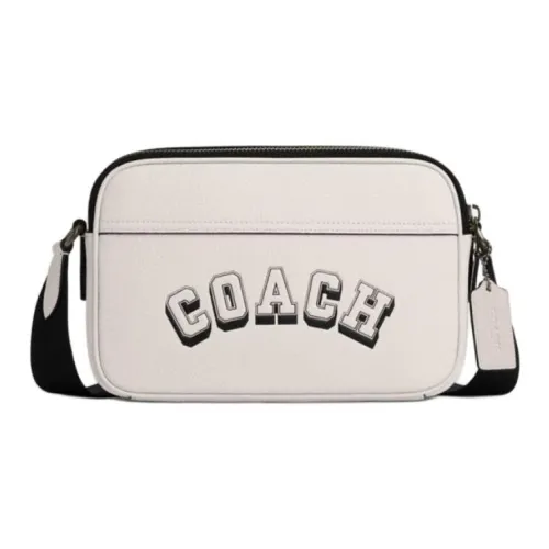 COACH Graham Коровья кожа Сумка через плечо Средняя Унисекс Мел Белый