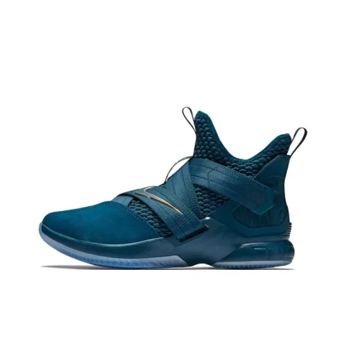 Nike Zoom Soldier 12 Устойчивый к истиранию MID Баскетбольные кроссовки Мужской Синий