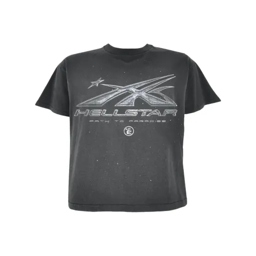 Hellstar Серый Мужской T-Рубашки